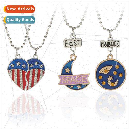 creative good friends girlfriends love splicing alloy neckla