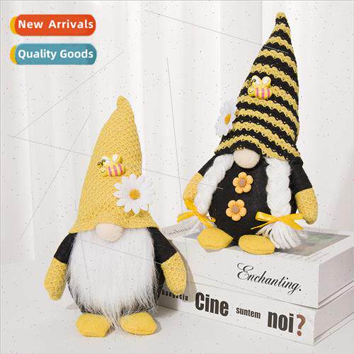 New Bee Day knted hat daisy Rudolph doll harvest season face