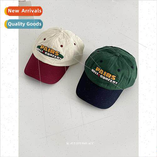 Korea  tide colorful embroidery letters duck tongue cap vers