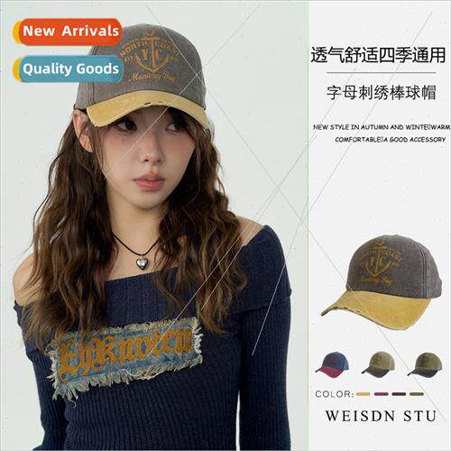 2023 new American retro old baseball cap broken holes set nd