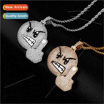 Europe new emoji angry vertical middle finger emoji pendant
