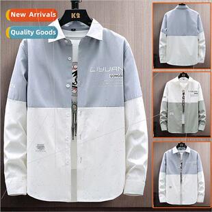 sleeved new business men shirt long Korea spring 2023
