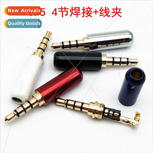 Gold-plated plug 3.5mm headphone plug 4 sections stereo wh m