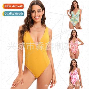 Bik piece Europe Sexy Women One Swimsu Beach 2022 Deep New