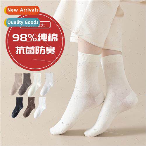 Spring Autumn cotton women mid-calf socks cotton anti-odor s