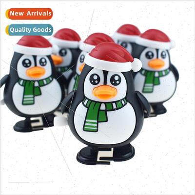 Wind up wind up walking Christmas penguin clockwork red hat