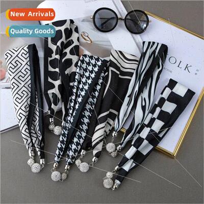 Korea  small neckerchief magnetic clasp female scarf necklac
