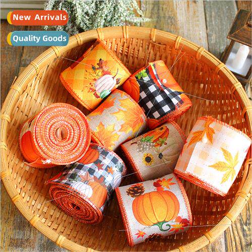 Thanksgiving Webbing Autumn Harvest Festival Decoration Ribb