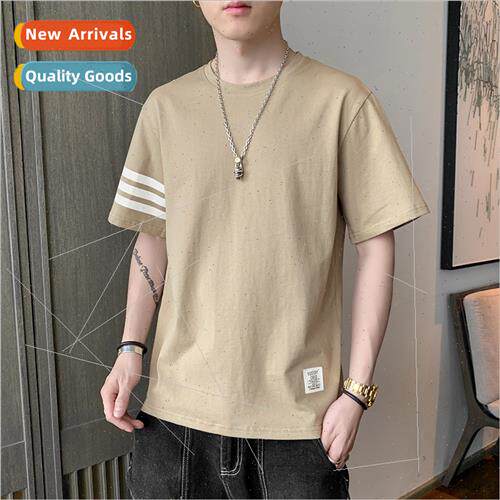 Summer new short-sleeved T-shirt men round neck casual half-