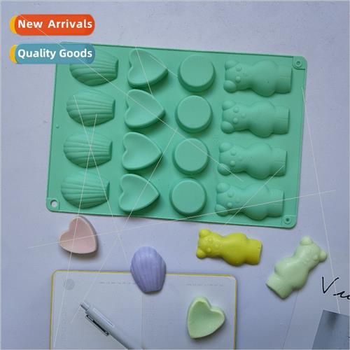 licone 16 wh 4 groups Bear Love chocolate DIY cake ice cooki