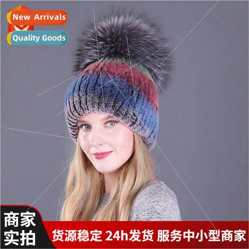 Ladies Leather Hat Winter Women New Otter Rabb Hair Autumn W