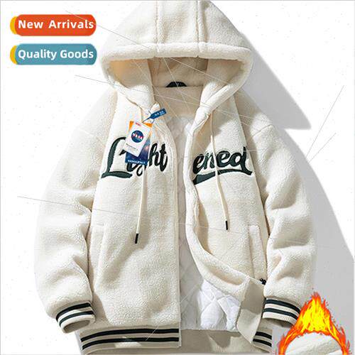 simple lamb wool warm thickened cotton jacket men women  win