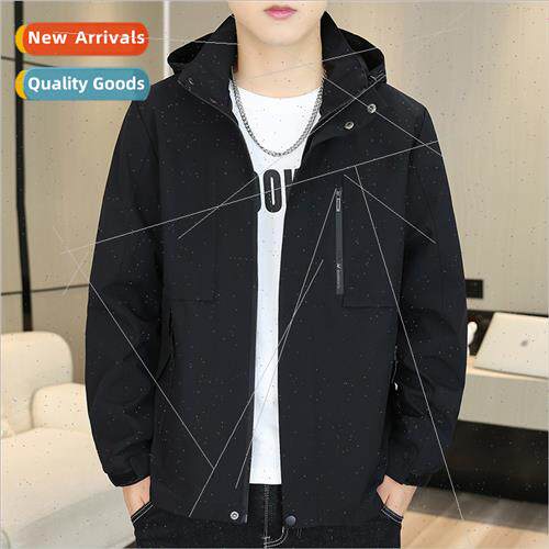 Punching jacket hooded casual men windbreaker short spring f
