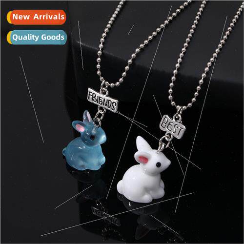 Cartoon cute children necklace yellow duck colour resin pend
