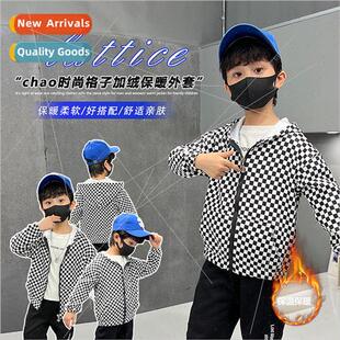 Autumn winter new children padded warm zipper sweater small