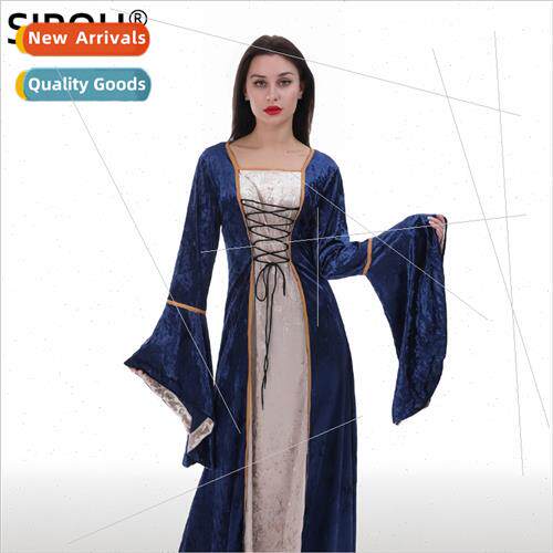 Long Dress cos  Vintage Court Costume Queen Princess Permanc