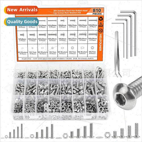 810pcs304 round head hexagon socket head cap screws set pan