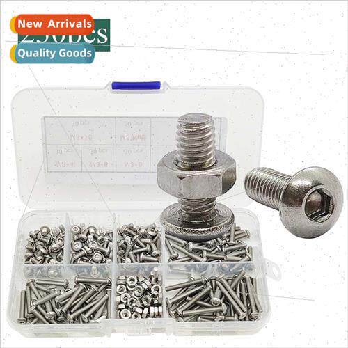 230pcs boxed M3*4-20 wh hexagon nuts Stainless steel 304 pan