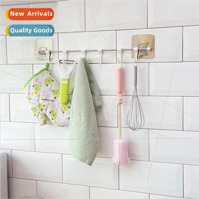 Stainless steel no-punch hooks bathroom bathroom six continu