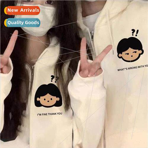 New long-sleeved cardigan top loose thin wh cartoon symbols