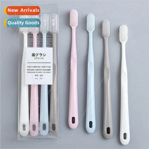 Macaroon toothbrush bamboo charcoal soft bristles adult big