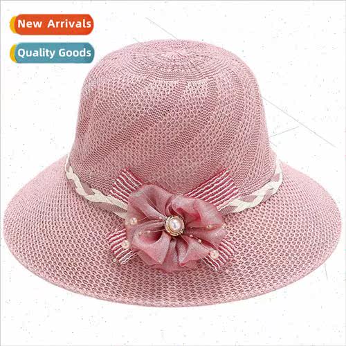 Summer pot hat female new foldable sunscreen sun hat flowers