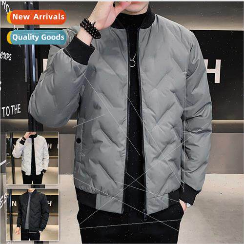 Men stand-up collar down jacket youth 2023 winter new duck d