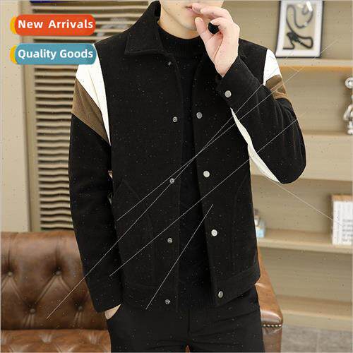 Men lapel jacket spring fall nd handsome casual windproworkw