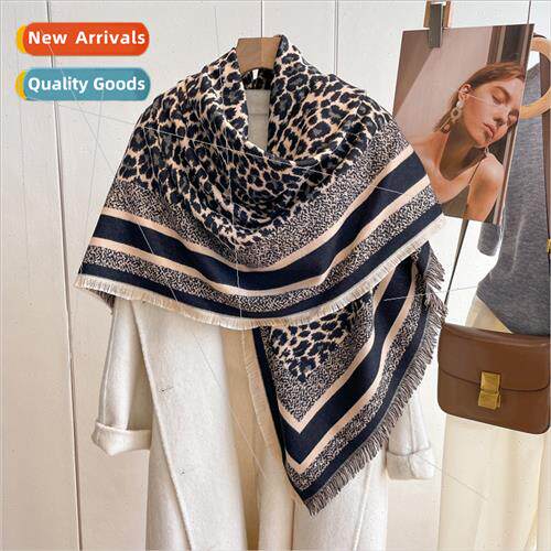 Autumn winter new leopard print scarf female Korean  fashion