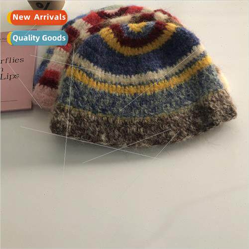 2023 new winter knted fisherman hat women fall vintage knted