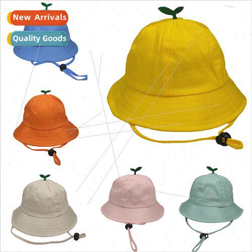 Cute leaves children fisherman hat adult small yellow hat su