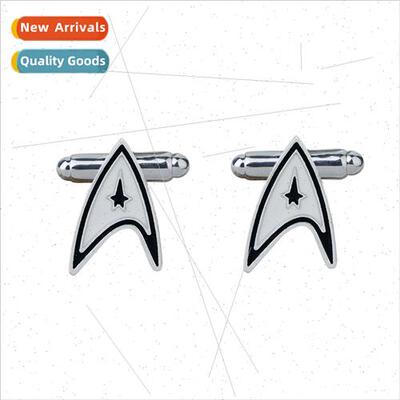 jewelry Star Trek pentagram oil drop business cufflinks fash