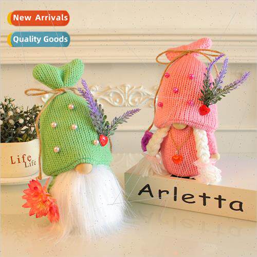New Product Mother Day Knted Hat Doll Tabletop Ornament Face