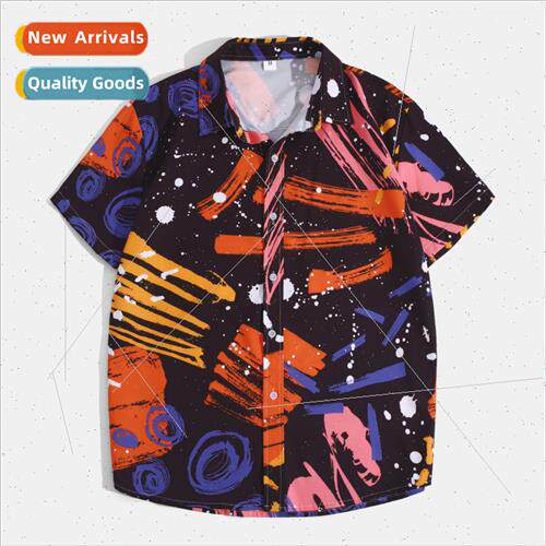2023 Hawaii Beach Fashion Shirt Ice lk Draped Digal Printing