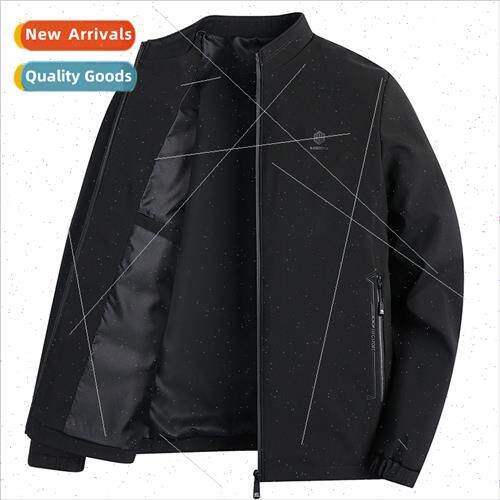 Standing collar solid color jacket cadre clothing 2023 new s