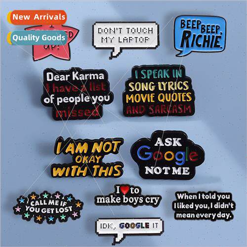 Colourful English series exquise badges accessories personal