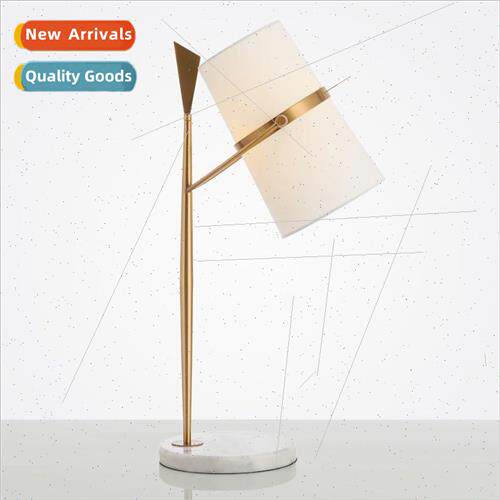 American simple light luxury metal marble table lamp designe