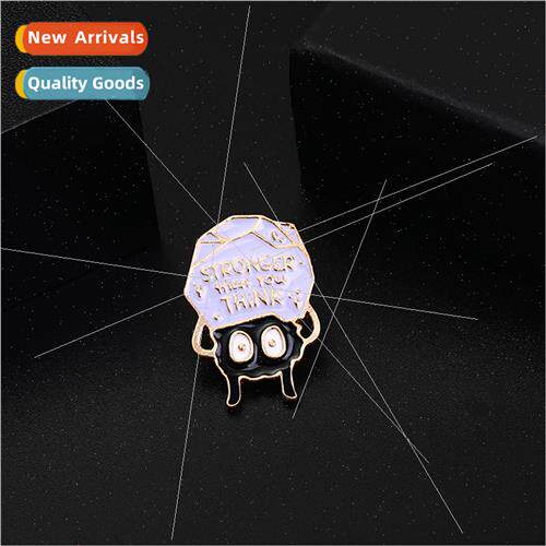 Creative personalized oil drop brooch cartoon type zinc allo