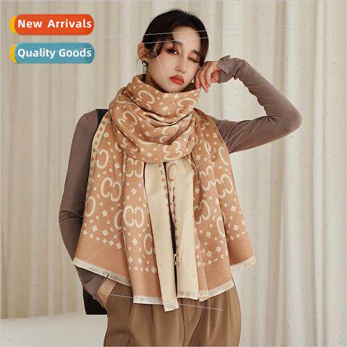 2023 fall winter new letters imation cashmere warm scarf fem