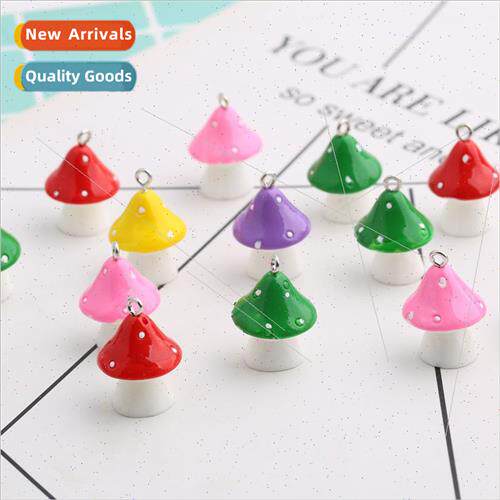 diy pendant simulation mushroom key ring pendant resin acces