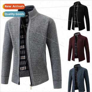 Autumn winter men sweater thickened zipper cardigan loose ca