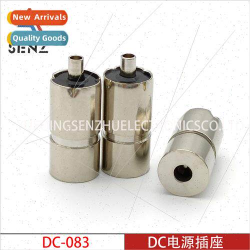 DC Power Socket DC-083 Vertical Round Metal DC Socket 2.0X0.