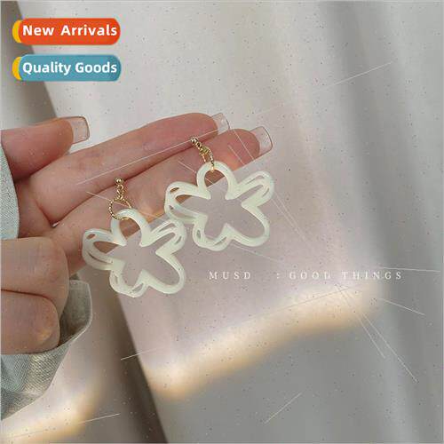 Skeleton petal whe flower earrings fairy French sweet ear cl