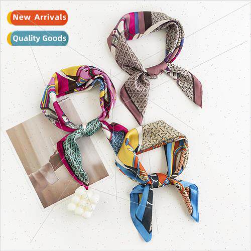 Ethnic printing symbols small square scarf lerary retro simu