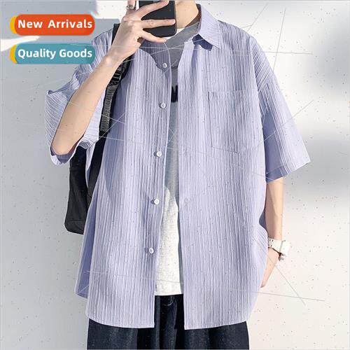 Shirt Men 2023 Summer Large ze Cool Feeling Ice lk Breathabl