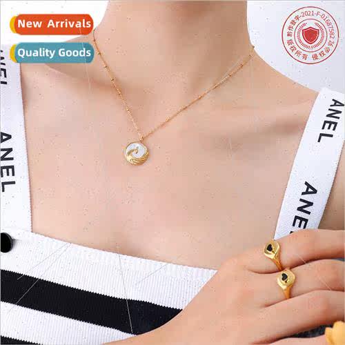 Necklace choker embossed phoenix inlaid whe sea shell collar