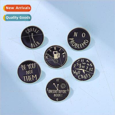 Creative Black Round Personalised Alphabet Clock Design coff