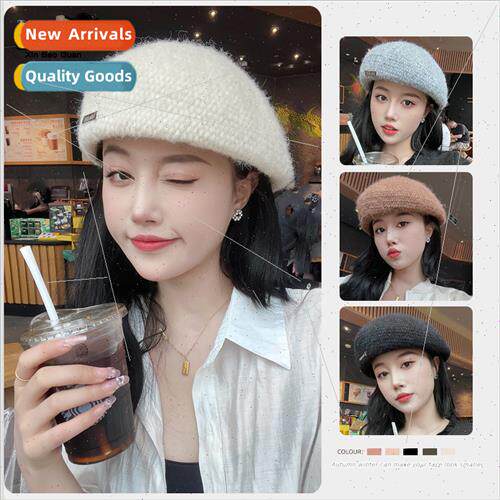 8334 fall winter new knted beret outdoor warm simple painter