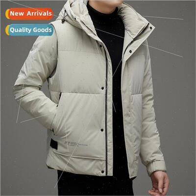 Men winter new men down jacket vest twoPCS winter hooded fas
