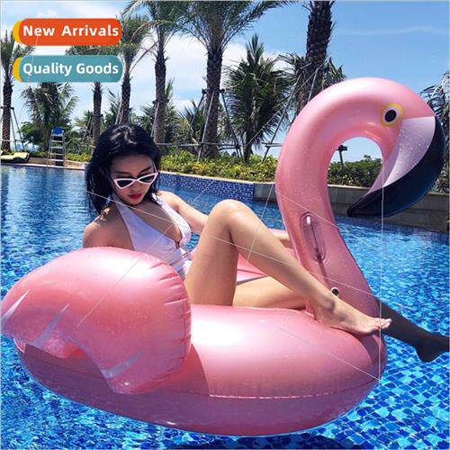 small rose gold flamingo floating row Thickened PVC inflatab
